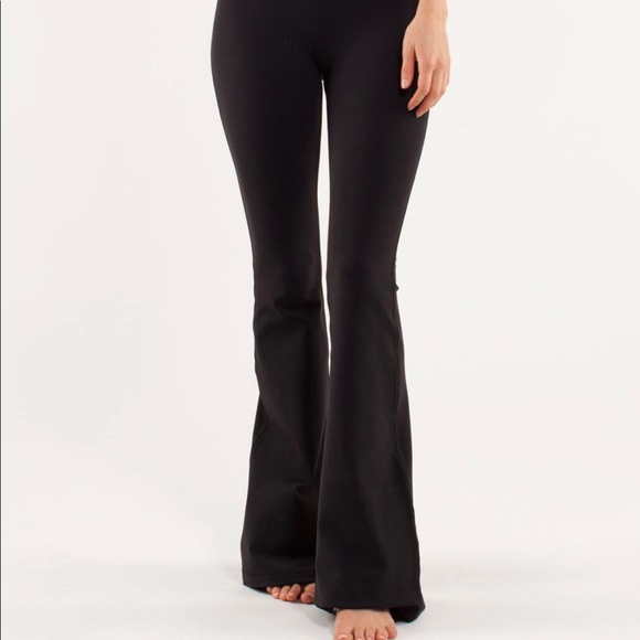 black flare leg pants